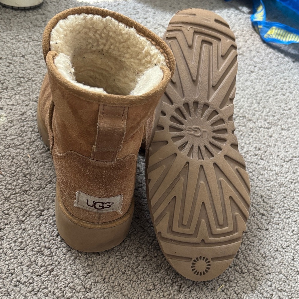 UGG Tan Suede Boots with Plush Lining